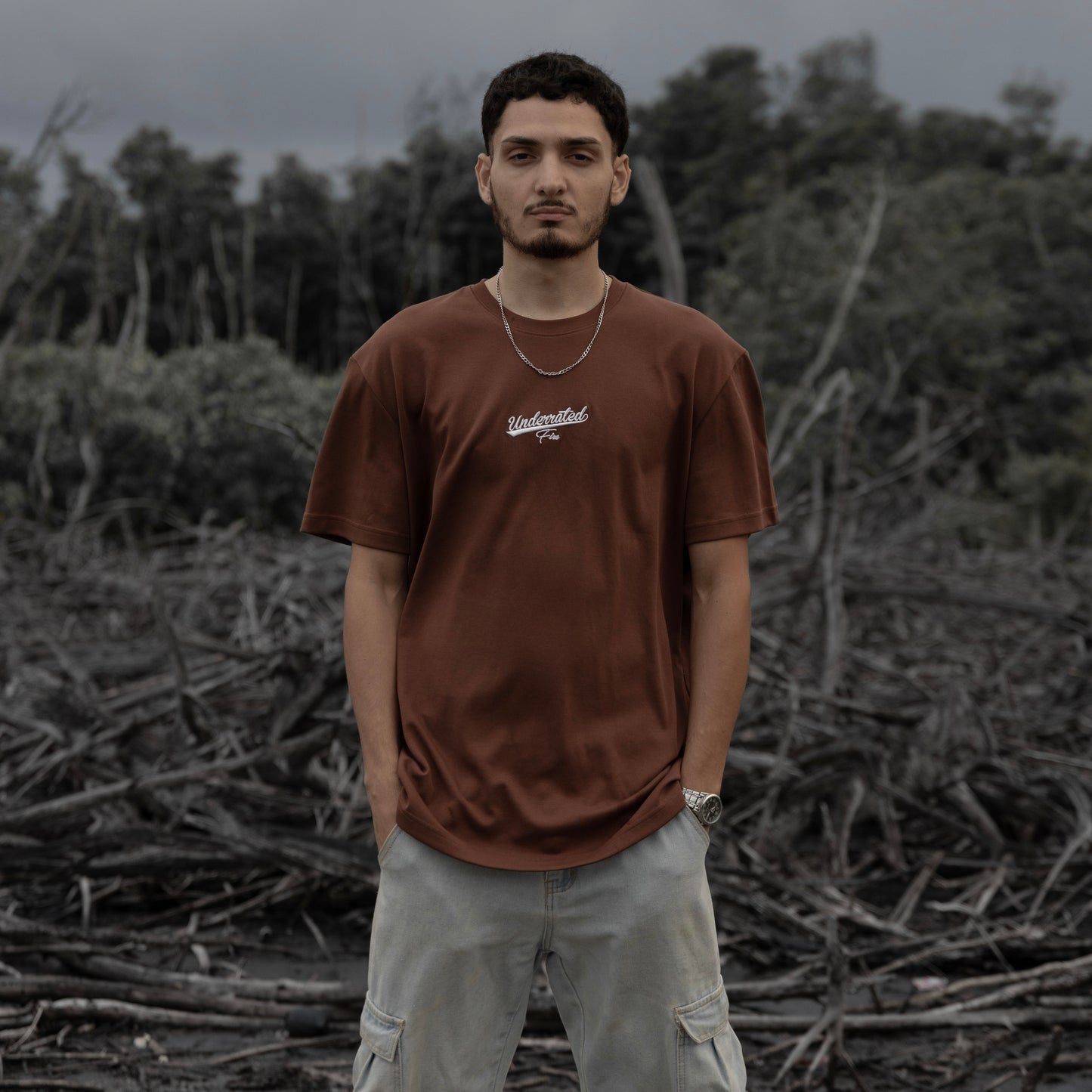 “Murió por ti” Brown Tee