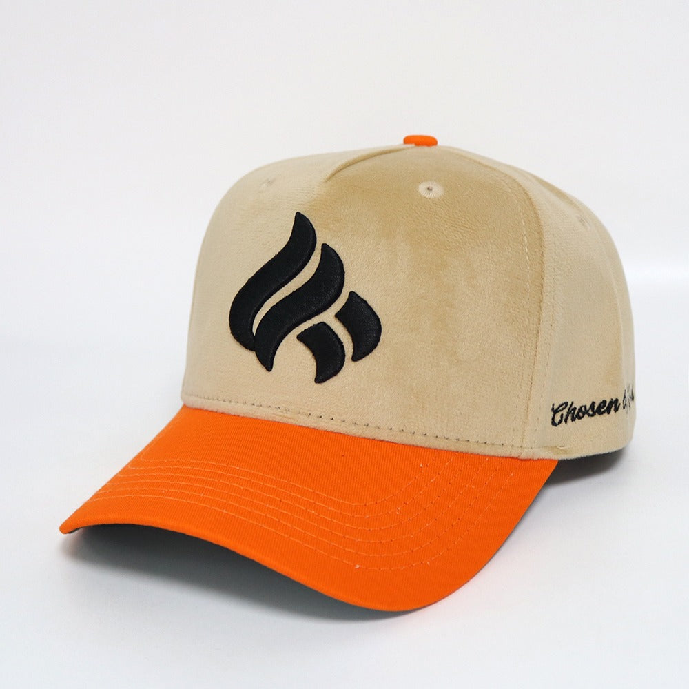 5th Anniversary - Orange and Cream Velvet Cap