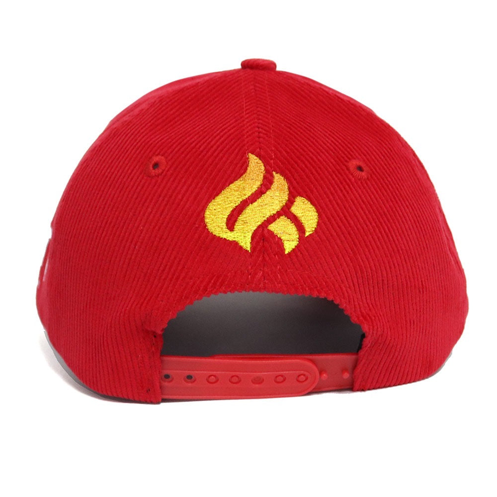 Red Corduroy Snapback
