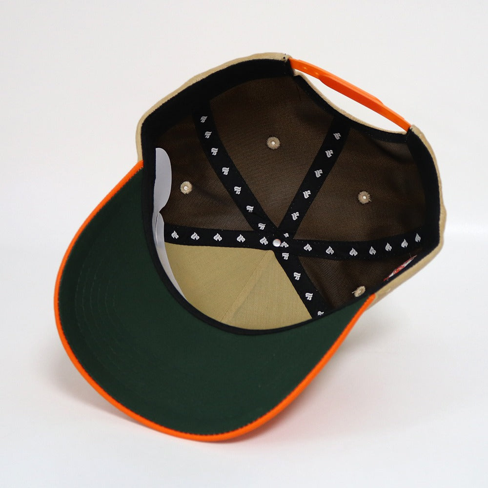 5th Anniversary - Orange and Cream Velvet Cap